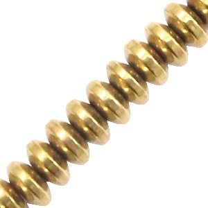Hematite beads disc Gold