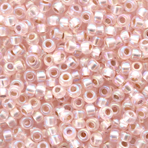 Miyuki seed beads 8/0 Silverlined AB Light Blush Beige 8-1023