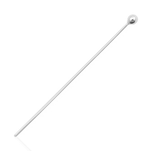 925 Silver findings headpins 35mm Silver