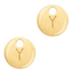 Metal charms initial Y Gold (nickel free)