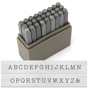 ImpressArt Basic Typewriter Uppercase letter stamps 3mm Grey