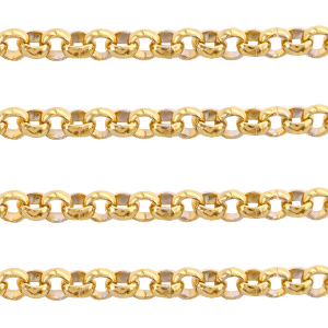 Stainless Steel findings belcher chain 3mm Gold