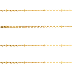Stainless Steel findings belcher chain 1.4mm Gold