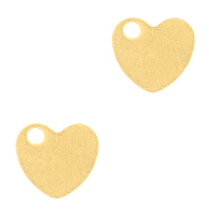 Stainless steel charms heart Gold
