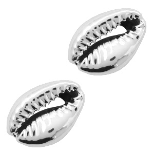 Shell bead specials Cowrie Antique Silver