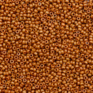 Miyuki seed beads 15/0 Duracoat Opaque Sienna Brown 15-4459 