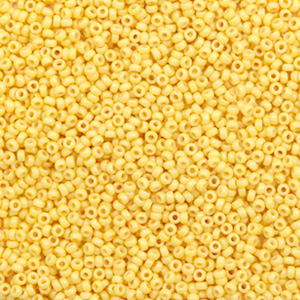 Miyuki seed beads 15/0 Duracoat Opaque Banana Yellow 15-4452
