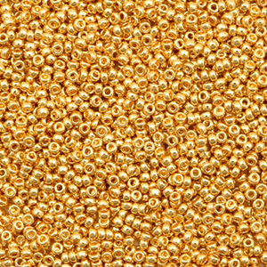 Miyuki seed beads 15/0 Duracoat Galvanized Yellow Gold 15-4203