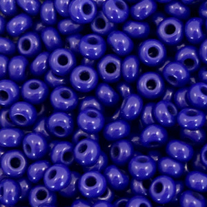 Preciosa glass seed beads 6/0-33070 Natural Opaque-Marine Blue