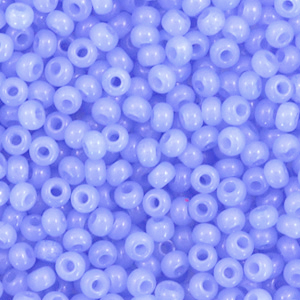 Preciosa glass seed beads 8/0-02131 Alabaster Solgel Dyed-Provence Blue