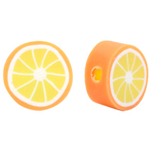 Polymer beads orange Neon Orange