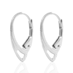 Findings TQ metal earrings closable oval Antique Silver