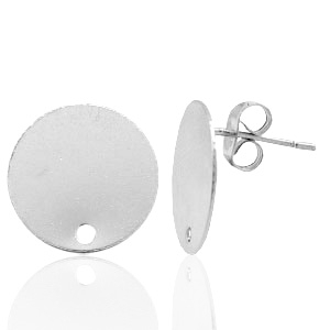 Findings TQ metal earrings 15mm 1 eye Antique Silver