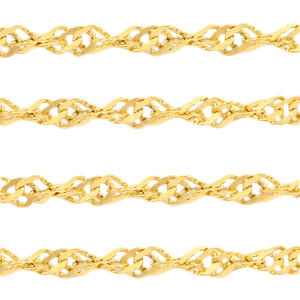 Stainless Steel findings weave belcher chain Gold