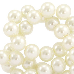 Top quality Glass pearls 4mm Off White