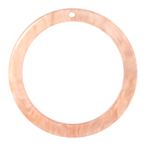 Resin pendants round 35mm Peach Pink