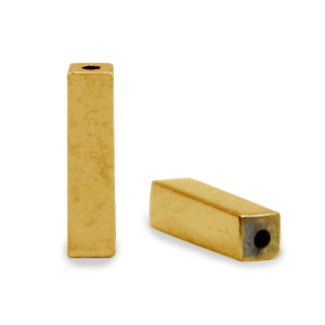 Hematite beads tube Gold