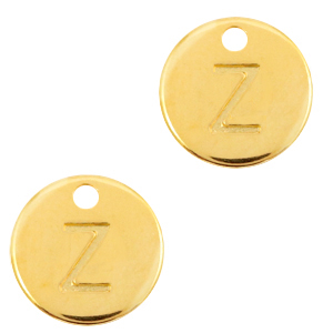 DQ European metal charms initial Z Gold (nickel free)