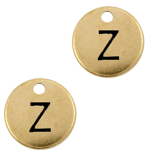 DQ European metal charms initial Z Antique Bronze (nickel free)