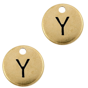 DQ European metal charms initial Y Antique Bronze (nickel free)