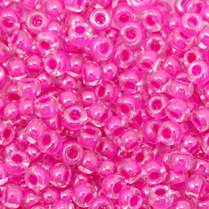 Miyuki seed beads 8/0 Fuchsia Lined Crystal 8-209