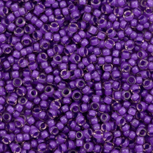 Miyuki seed beads 11/0 Semi Frosted Dark Lilac Lined Light Amethyst 11-1932