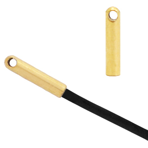 Stainless steel findings end cap &Oslash;1mm Gold