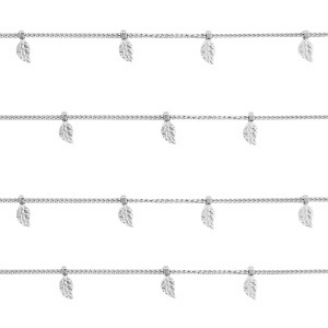 Stainless steel findings belcher chain feather Silver