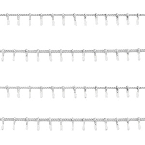 Stainless steel findings belcher chain spike Silver-White