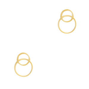 Stainless steel charms / connector rings Gold