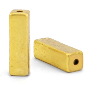 Hematite beads tube Gold