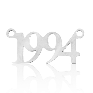 Stainless steel charms/connector year 1994 Silver