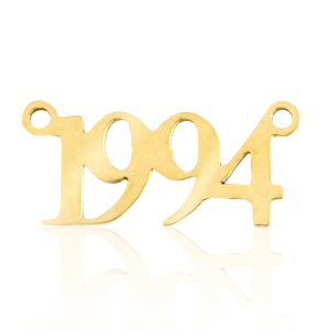 Stainless steel charms/connector year 1994 Gold