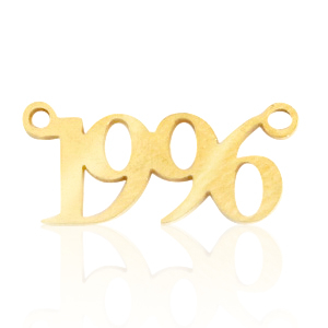 Stainless steel charms/connector year 1996 Gold