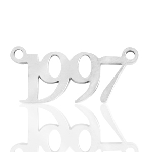 Stainless steel charms/connector year 1997 Silver