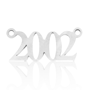 Stainless steel charms / connector year 2002 Silver