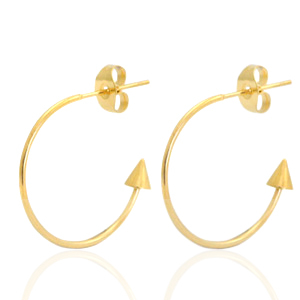 Stainless steel earrings creole Gold