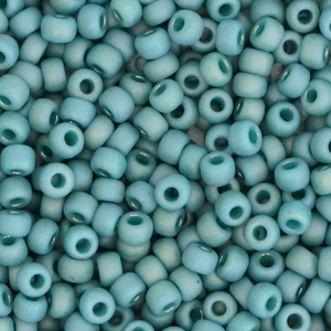 Miyuki seed beads 8/0 Opaque Glazed Frosted Rainbow Peacock Blue 8-4702