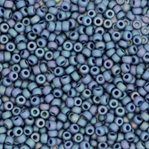 Miyuki seed beads 11/0 Opaque Glazed Frosted Rainbow Bayberry Blue 11-4703