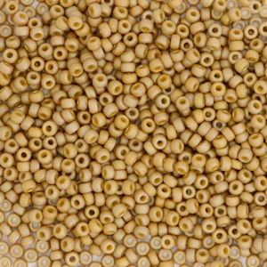 Miyuki seed beads 15/0 Opaque Matte AB Glazed Honey Bee Brown 15-4693