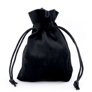 Jewellery Velvet Bag Black