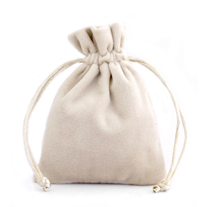 Jewellery Velvet Bag Beige