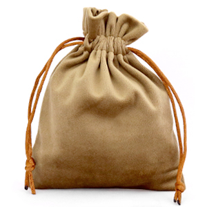 Jewellery Velvet Bag Brown