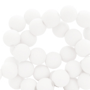 8 mm acrylic beads White