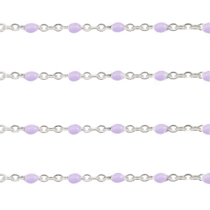 Stainless steel findings belcher chain 1mm Grapevine Purple-Silver