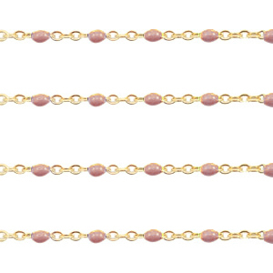 Stainless steel findings belcher chain 1mm Sandstone Brown-Gold