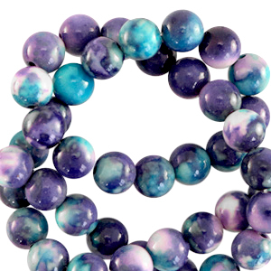 6 mm natural stone beads round Purple-Blue
