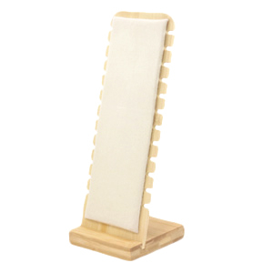 Jewellery display Bamboo with velvet for bracelets Natural-White