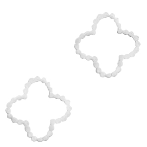 Stainless steel charms/connector flower Silver