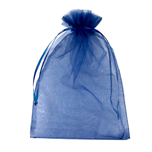 Jewellery Organza Bag 13x18cm Navy Blue